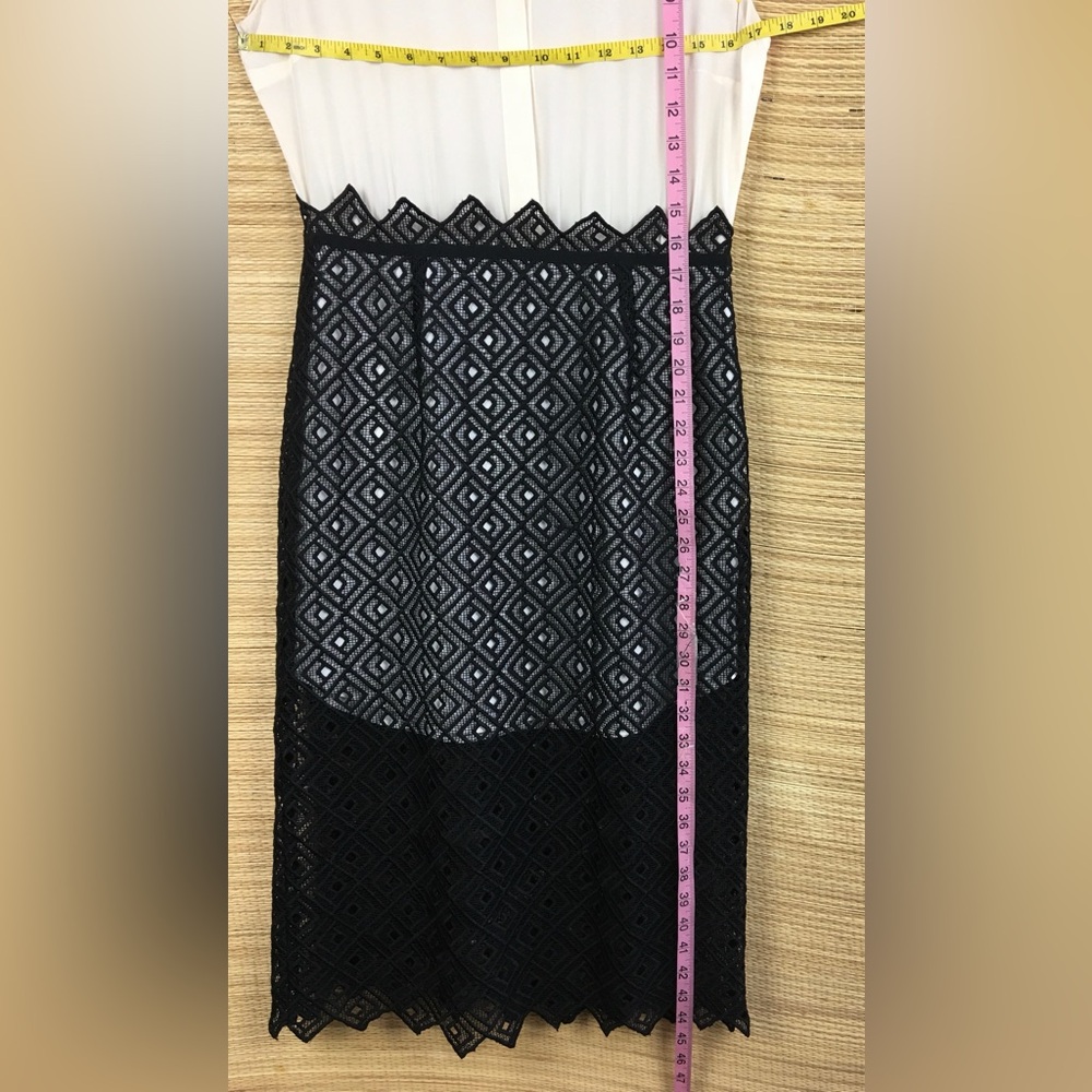 Sandro Silk-Blend Lace Midi Dress Button Front Elegant French Style Sz 3 (US L) - Picture 12 of 13